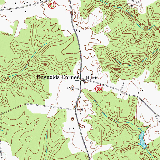 Topographic Map of Reynolds Corner, VA