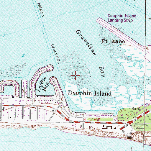 Topographic Map of Bayou Second, AL