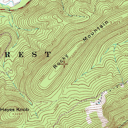 Topographic Map of Rocky Mountain, VA