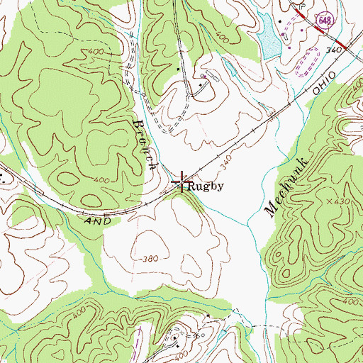 Topographic Map of Rugby, VA