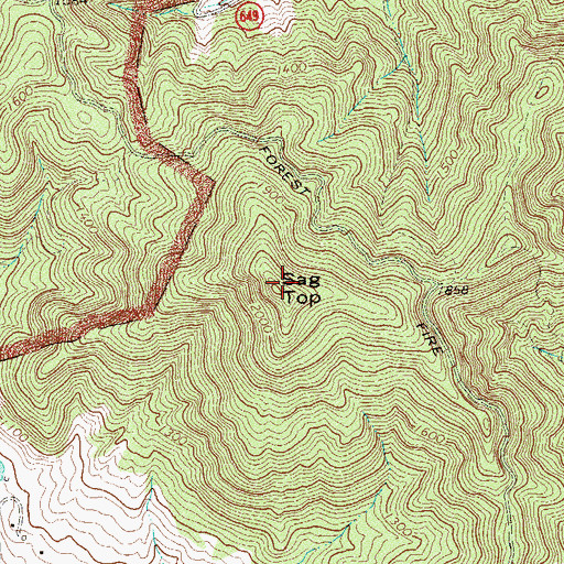 Topographic Map of Sag Top, VA