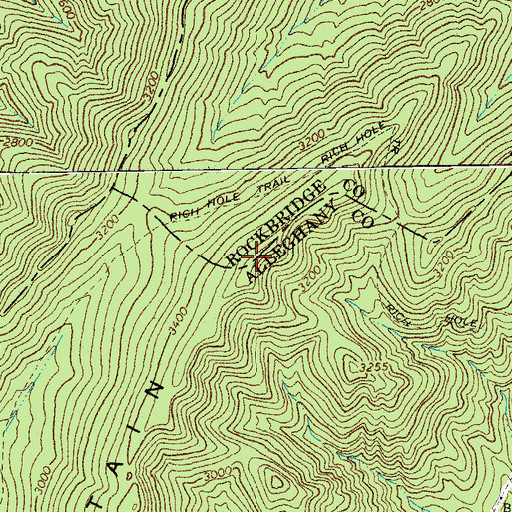 Topographic Map of Brushy Mountain, VA