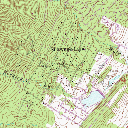 Topographic Map of Shawnee Land, VA