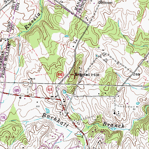 Topographic Map of Signal Hill, VA