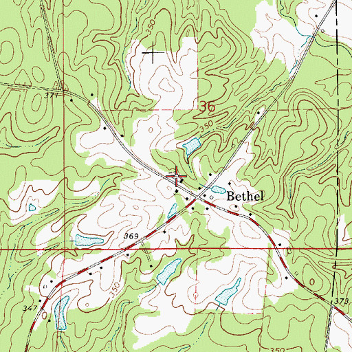 Topographic Map of Bethel West Cemetery, AL