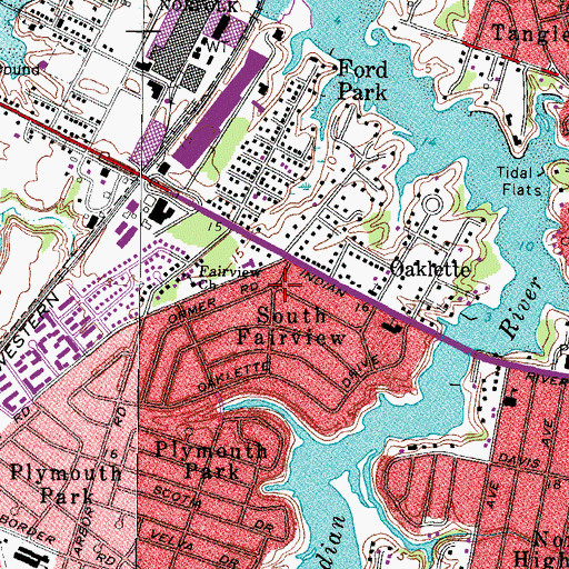 Topographic Map of South Fairview, VA