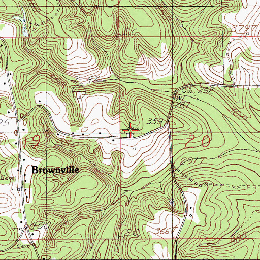 Topographic Map of Brown Beasley Cemetery, AL