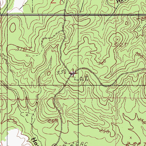 Topographic Map of Coon Ridge Fire Tower, AL