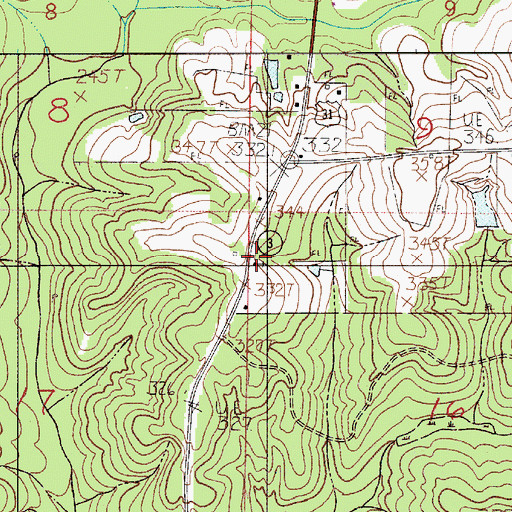 Topographic Map of Grace Church, AL