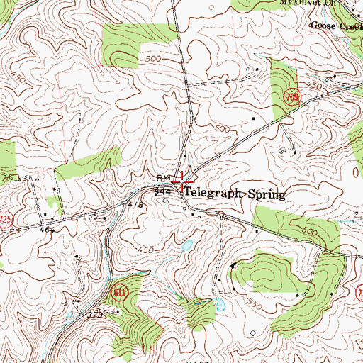 Topographic Map of Telegraph Spring, VA