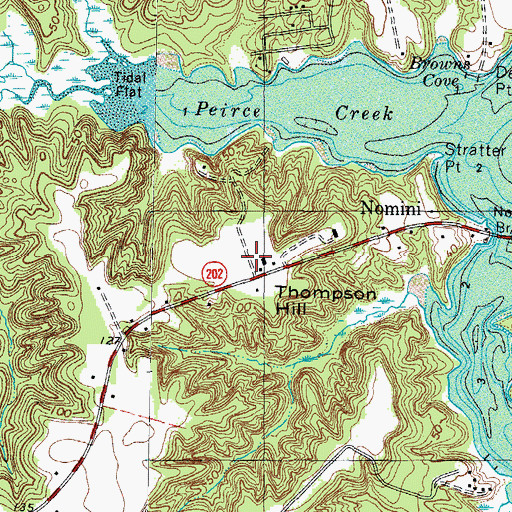 Topographic Map of Thompson Hill, VA