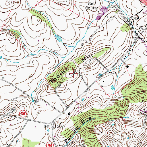 Topographic Map of Thorn Hill, VA