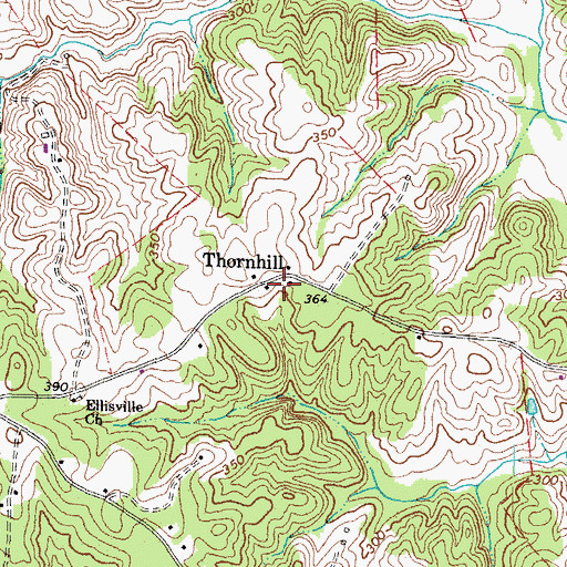 Topographic Map of Thornhill, VA
