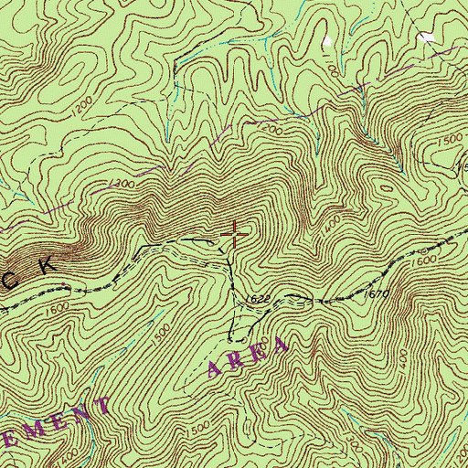 Topographic Map of Turkeycock Mountain, VA