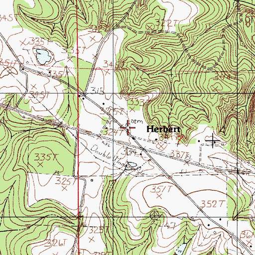 Topographic Map of Herbert Cemetery, AL