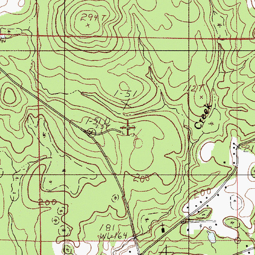 Topographic Map of Horton Cemetery, AL