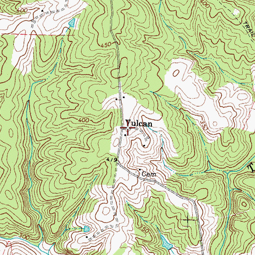 Topographic Map of Vulcan, VA
