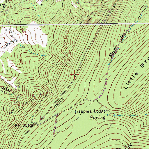 Topographic Map of Warm Springs Mountain, VA