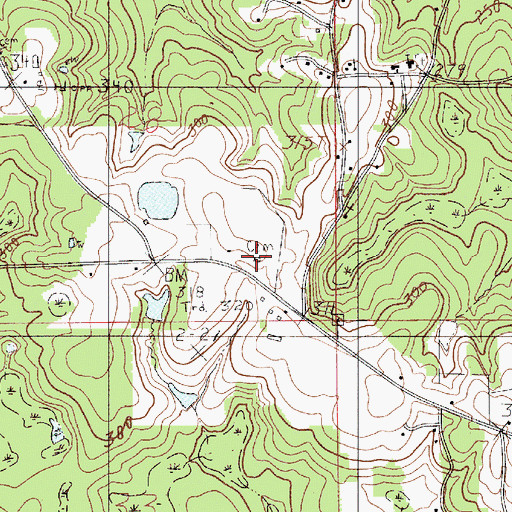 Topographic Map of Johnston Cemetery, AL