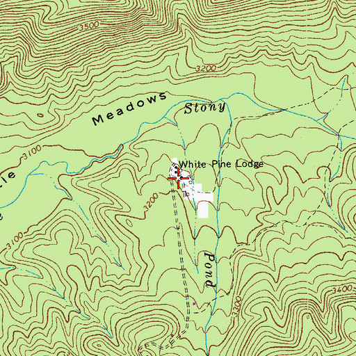Topographic Map of White Pine Lodge, VA