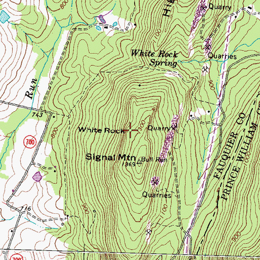 Topographic Map of White Rock, VA