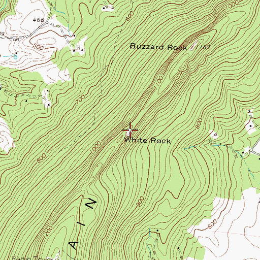 Topographic Map of White Rock, VA