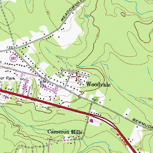 Topographic Map of Woodvale, VA