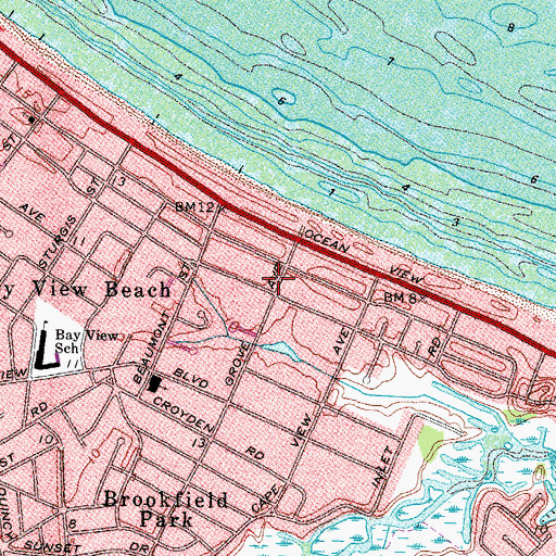 Topographic Map of Cottage Park, VA