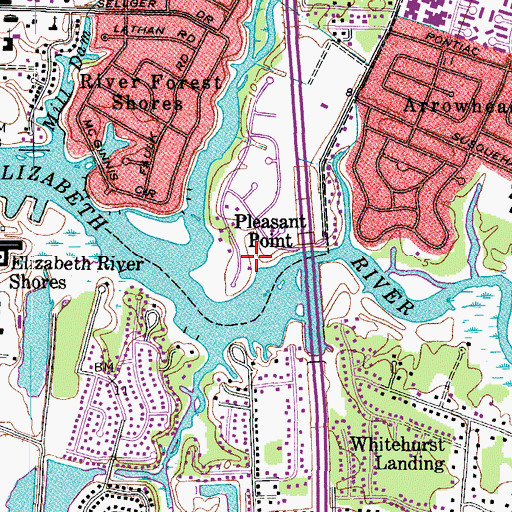 Topographic Map of New Town (historical), VA