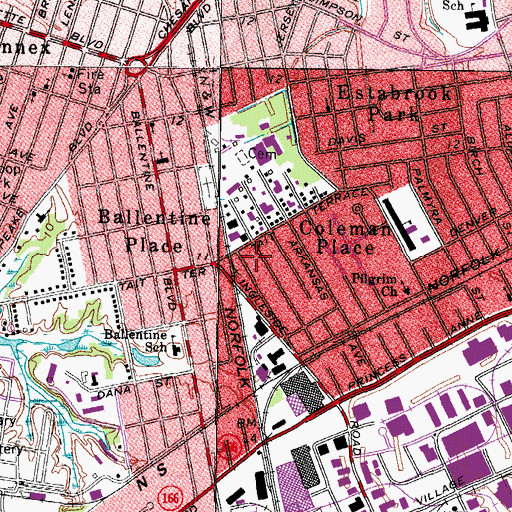 Topographic Map of Fox Hall (historical), VA