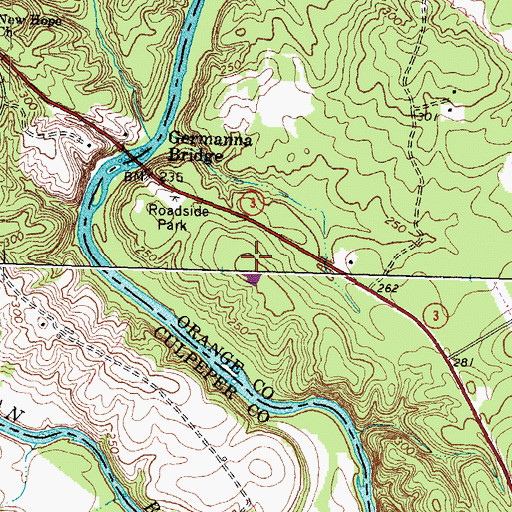 Topographic Map of Germanna Community College Locust Grove Campus, VA