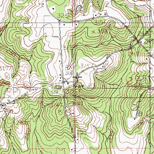 Topographic Map of Mount Union Church, AL