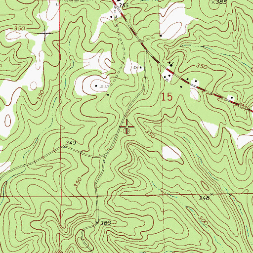 Topographic Map of Mount Zion Cemetery, AL