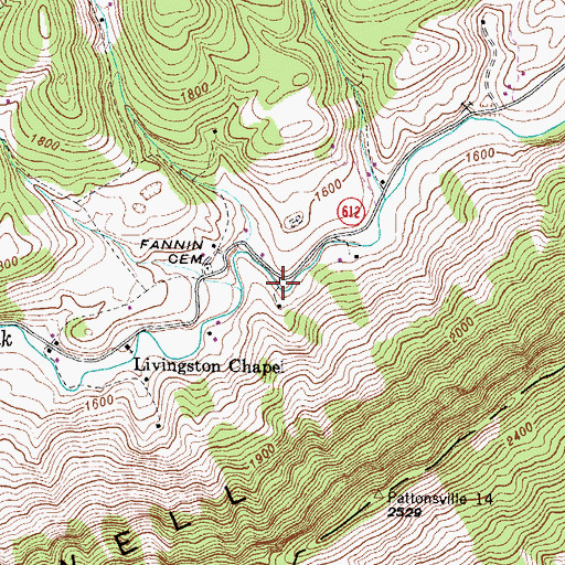 Topographic Map of Banner Chapel (historical), VA