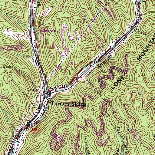 Topographic Map of Bondurant (historical), VA