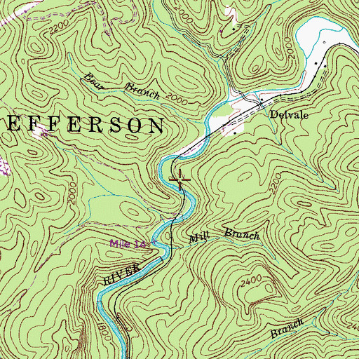Topographic Map of Buckles (historical), VA