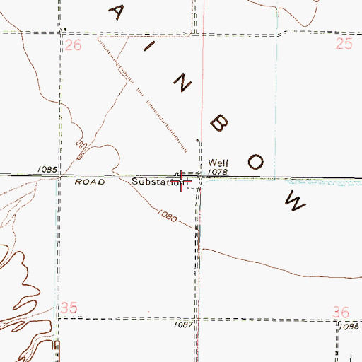 Topographic Map of Rainbow Valley Substation, AZ
