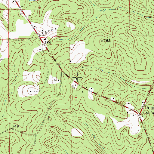 Topographic Map of Mount Zion Church, AL