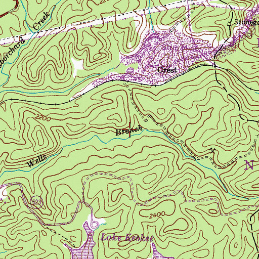 Topographic Map of Goodloe (historical), VA