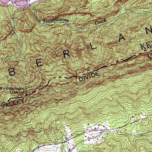 Topographic Map of Hubbard Springs Gap, VA