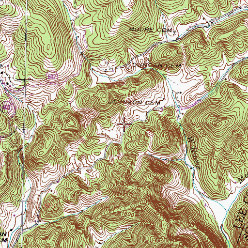 Topographic Map of Johnson School (historical), VA