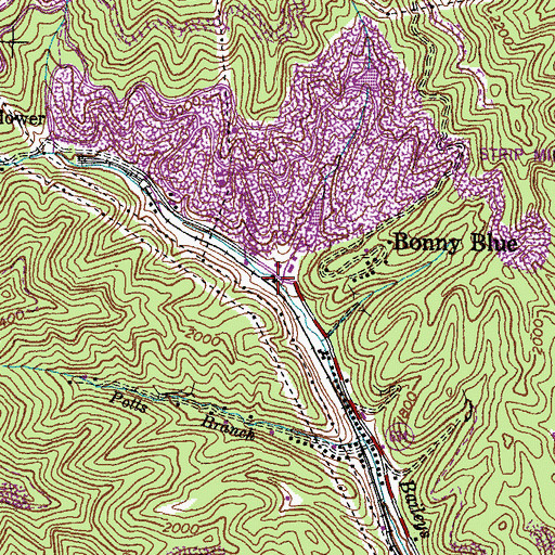 Topographic Map of Lee (historical), VA