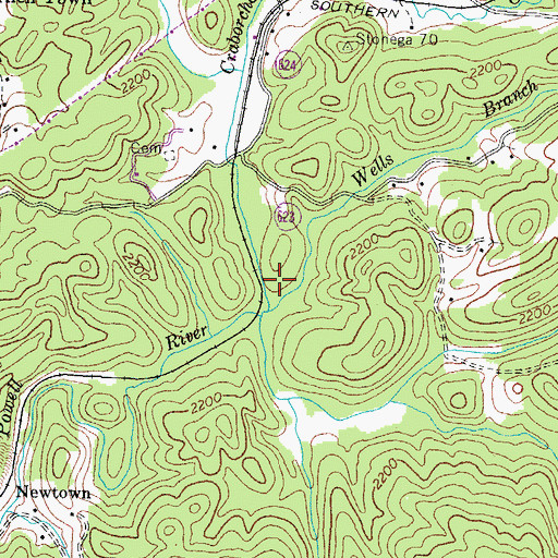 Topographic Map of Mohawk (historical), VA