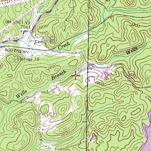 Topographic Map of Mohawk School (historical), VA