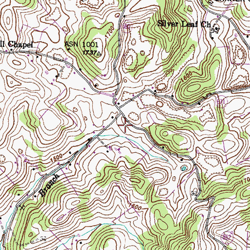 Topographic Map of Pleasant View School (historical), VA