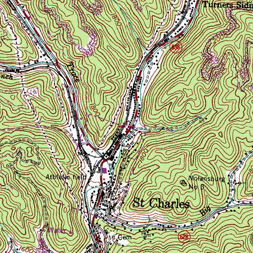 Topographic Map of The Pocket, VA