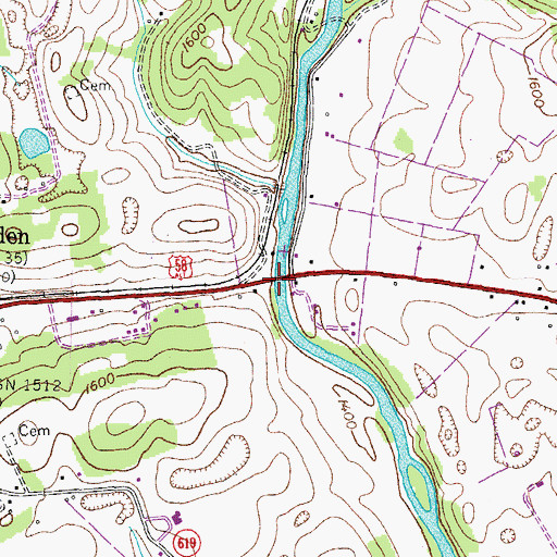 Topographic Map of Stallard Ford, VA