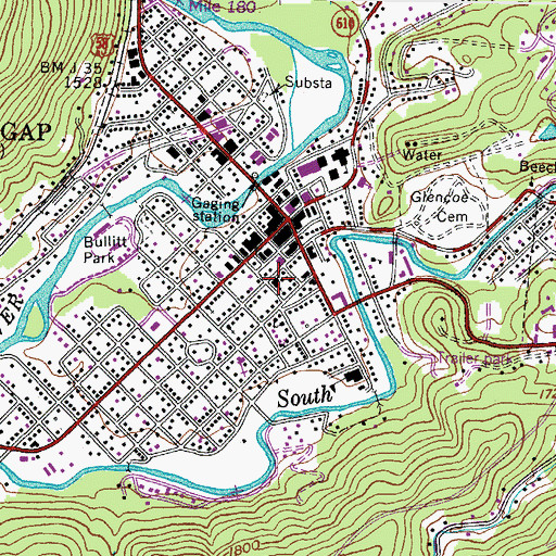 Topographic Map of Christ Episcopal Church, VA