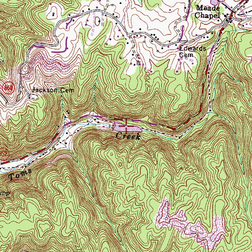 Topographic Map of Coeburn Lake, VA