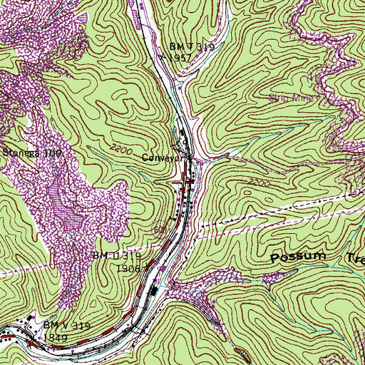 Topographic Map of Coleman Chapel (historical), VA